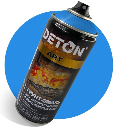 Аэрозоль DETON ART грунт-эмаль Light Blue 520мл
