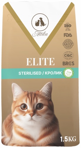 ATTILA ELITE Sterilised для стерилизованных кролик 1.5 кг
