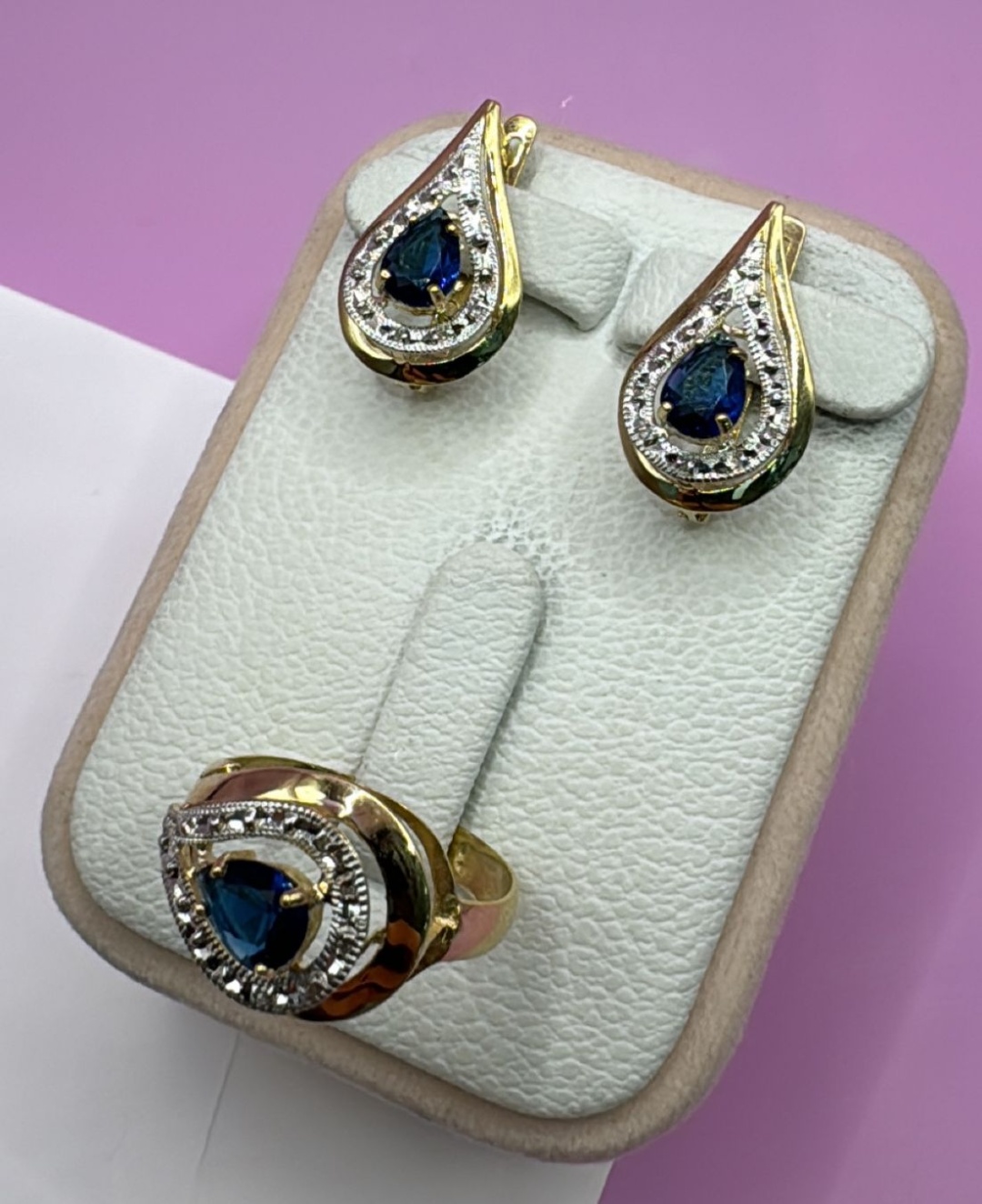 SAR-JEWELRY Gh-24-043_4237 вес 5.58 г золото, бриллиант, сапфир