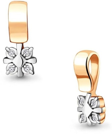 Подвеска kari jewelry 53901320 вес 0.75 г серебро, бриллиант