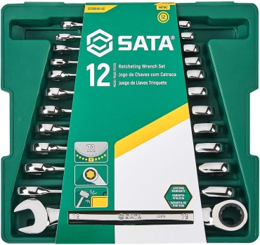 SATA набор ключей комбинированный 8-19 мм ST09040-02, 12 шт