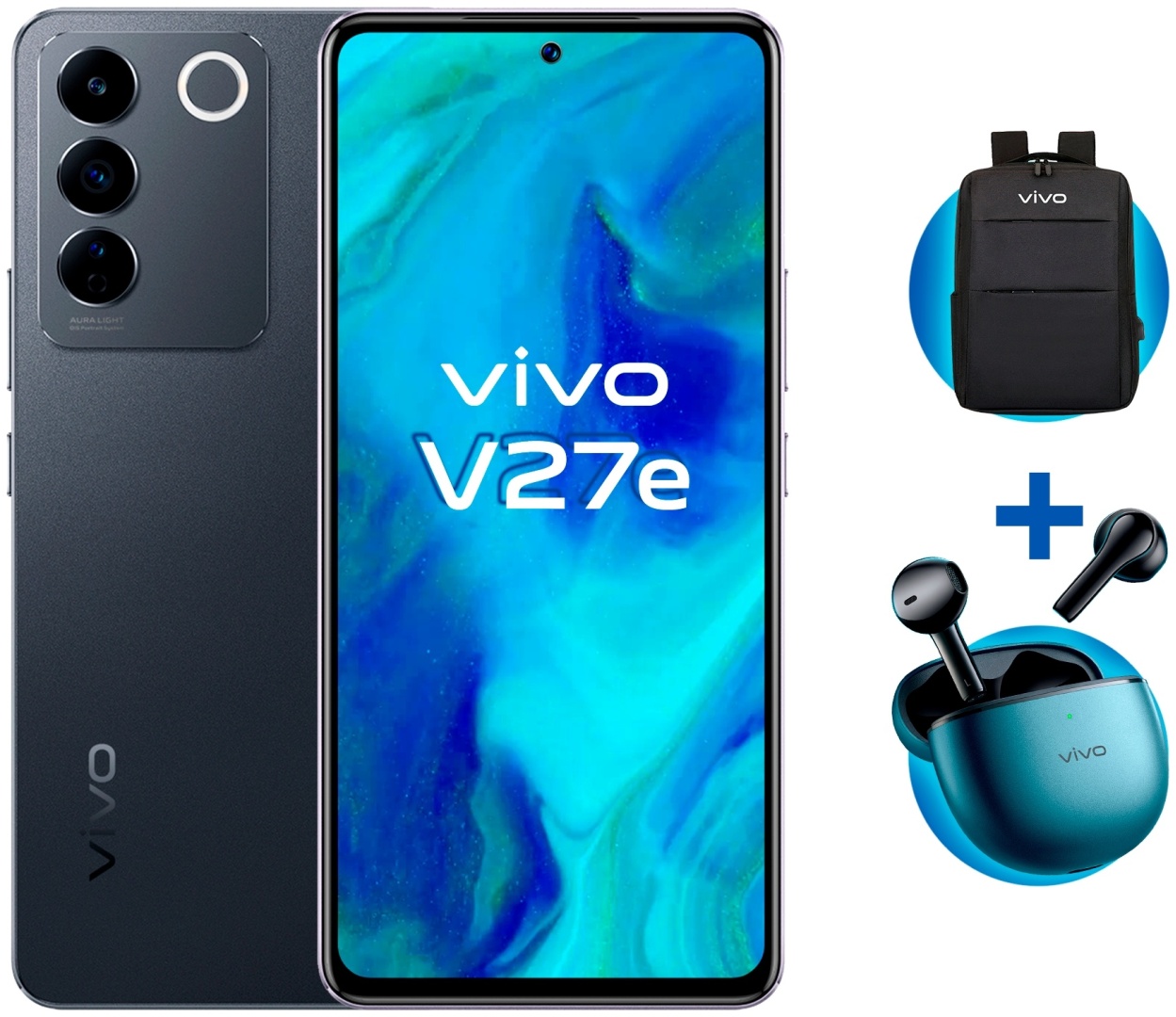 Купить Смартфон Vivo V27e 8 ГБ/128 ГБ черный + подарок в Алматы – Магазин  на Kaspi.kz