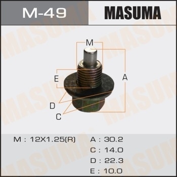 MASUMA пробка сливная поддона M-49