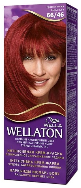 Купить WELLA Wellaton крем-краска 66/46 Красная вишня красный 50 мл в ...