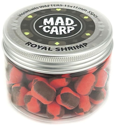 Mad Carp Baits Вафтерсы 15x11мм, 55шт. Royal Shrimp 0.65 кг