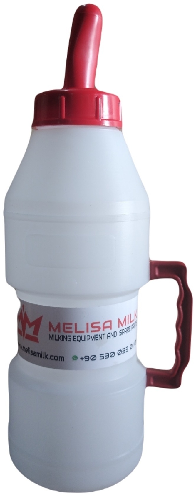 MelisaMilk поилка Молокопоилка Турецкая для телят белый, красный 2.5 л