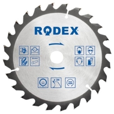 Пильный диск по дереву Rodex RTS24125, 125x22 мм, 24Т
