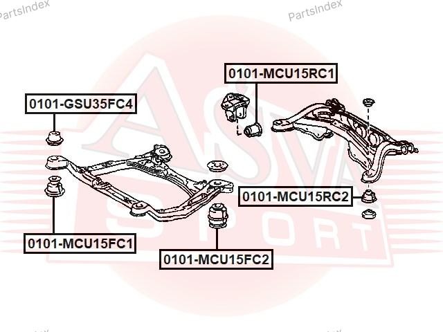 ASVA Подвеска, Рычаг Независимой Подвески Колеса 0101MCU15RC2