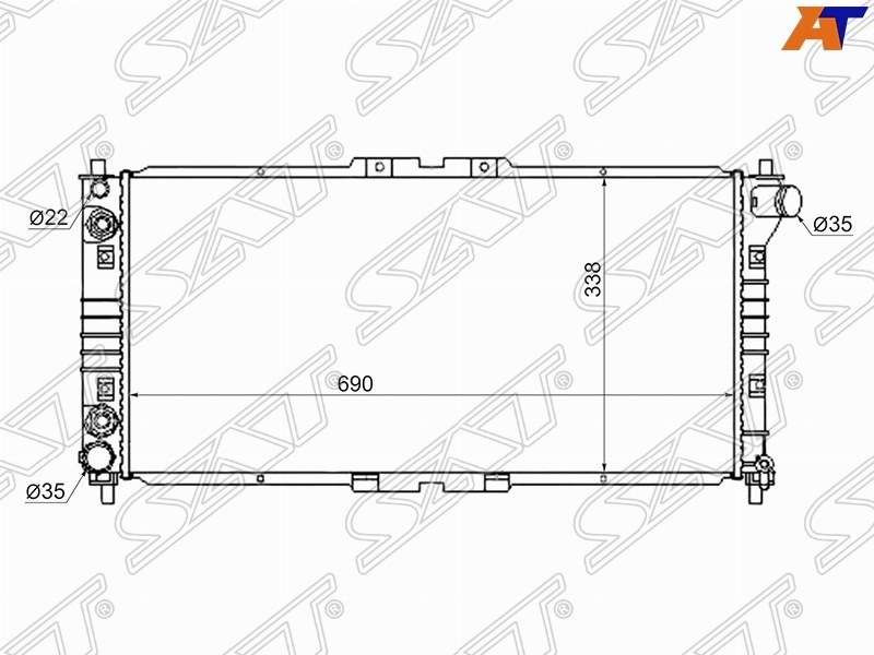 SAT радиатор основной MZ0002V6