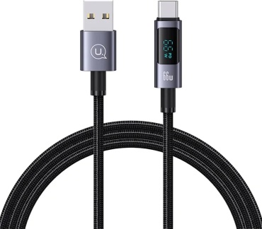 Кабель Usams USB TypeC (M), USB Type-A (M), 1.2 м, SJ673USB01 черный