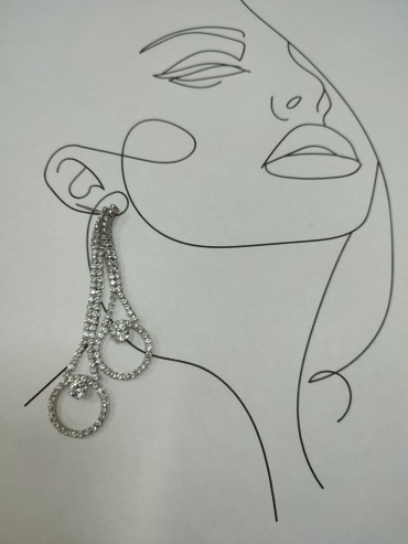 Серьги Fashion Jewelry бижутерный сплав, стекло