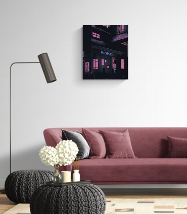 SQ_DECOR картина Неон Японский арт стрит 40х50 см