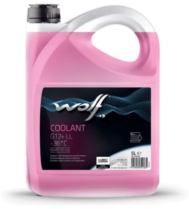 WOLF COOLANT G12+ LL -36C красный (розовый) G-12+ 5 л