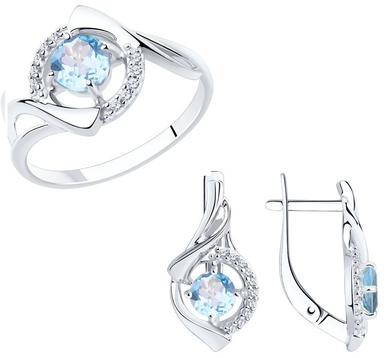 Diamant 94-310-00379-1-94-320-00379-1 вес 5.42 г серебро, фианит