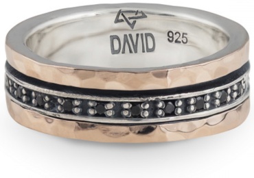 DAVID R822SR размер 17.5 вес 7 г серебро, золото, шпинель