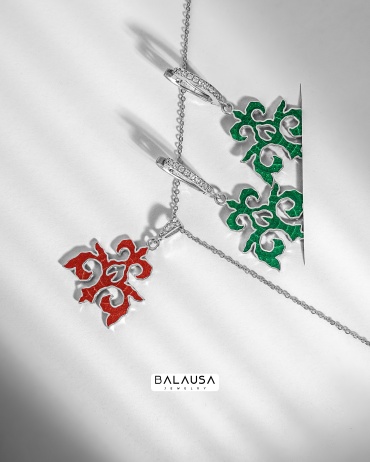 Balausa Jewelry E233 вес 9.5 г серебро, эмаль, фианит