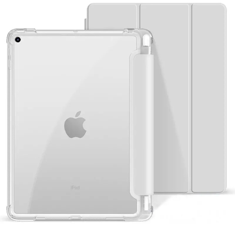 Чехол для Apple iPad (2019), iPad (2020), iPad (2021) 10.2 дюйм прозрачный, светло-серый