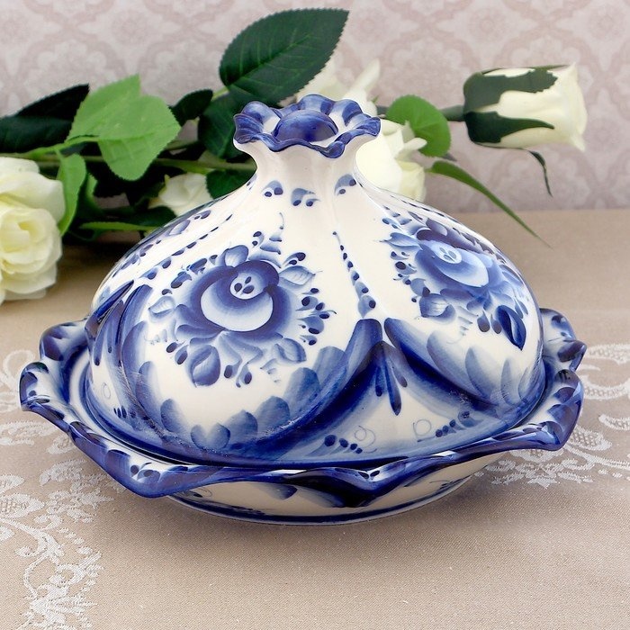 Блинница 24х24 см, фарфор, 1 шт