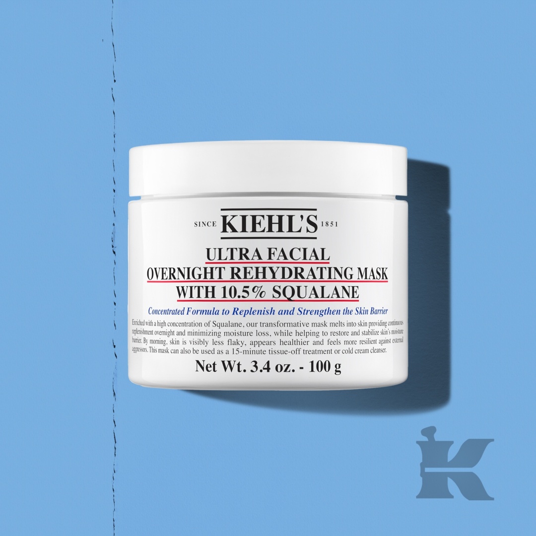 Маска для лица Kiehls ночная Ultra Facial Overnight Rehydrating Mask with 10.5% squalane 100 г