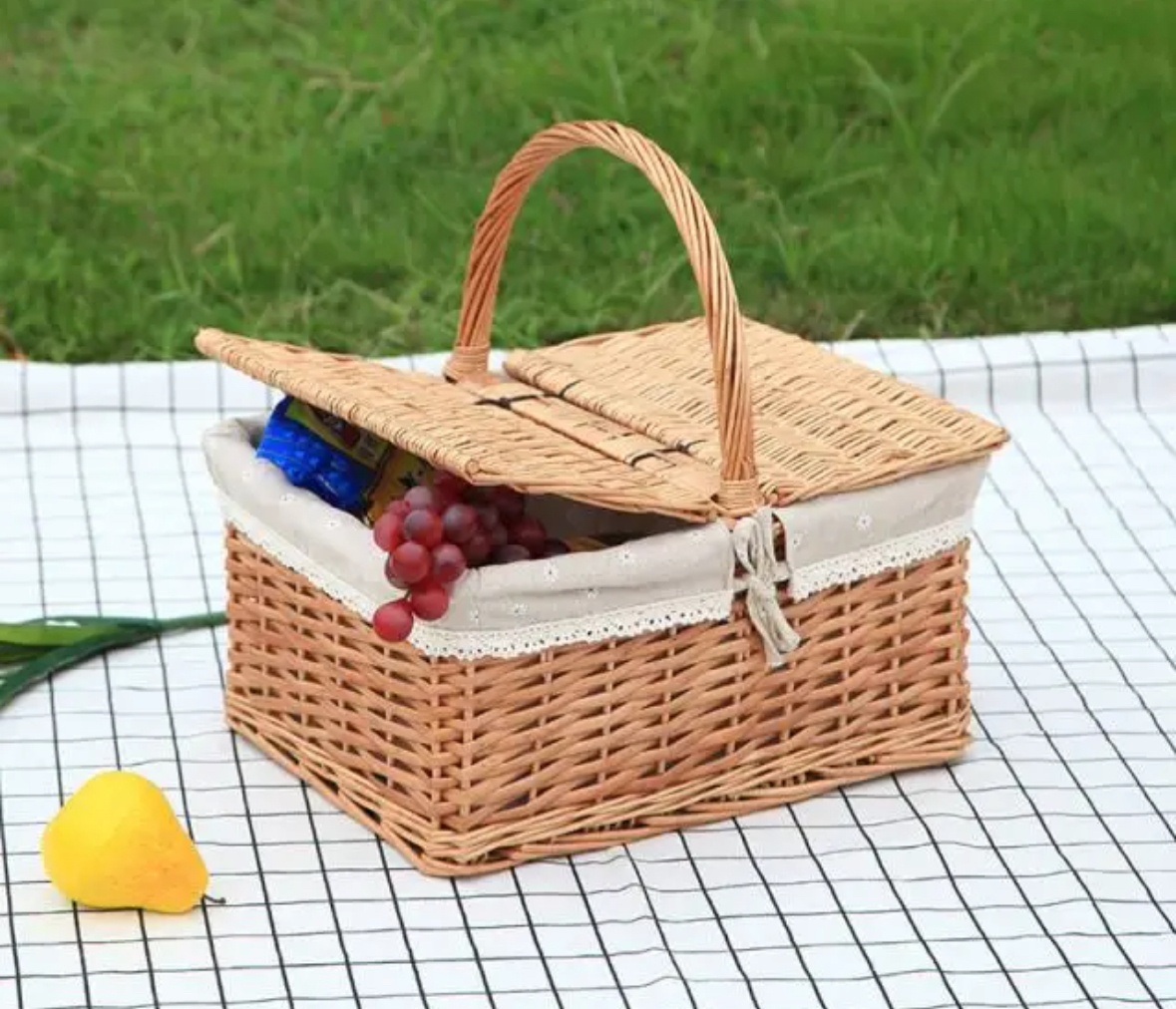 Корзина для пикника 30x20x17 см, дерево