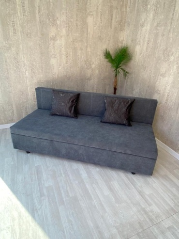 Тахта Premium loft, 190х80 см, обивка флок, серый