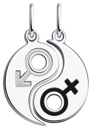 Подвеска LUXOR JEWELRY LUXOR 94-130-01586-1_1.77 вес 1.77 г серебро, эмаль