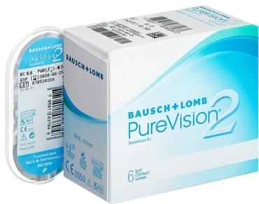 Контактные линзы Baush&Lomb Pure vision 2 -1.25 кривизна 8.6 на месяц 2 шт