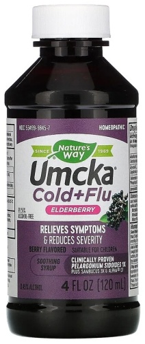 Umcka Cold+Flu Elderberry Soothing Syrup настойка 120 мл