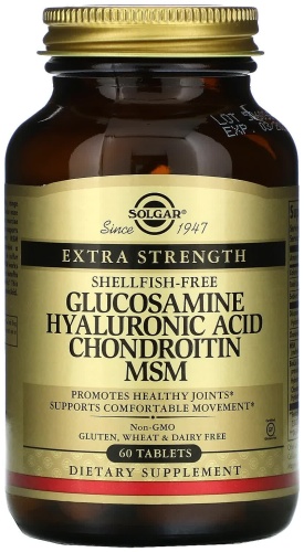 Solgar Glucosamine Hyaluronic Acid Chondroitin MSM таблетки 60 шт
