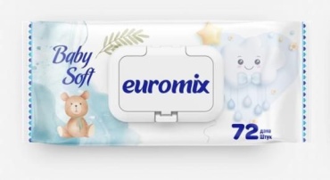 Влажные салфетки Euromix Baby Soft 72 шт
