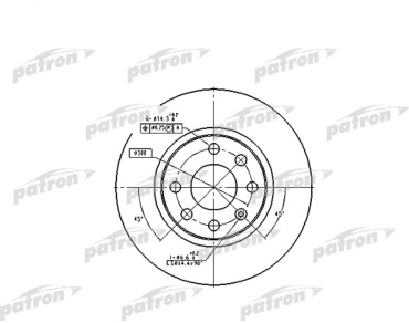 Диски PATRON передние PBD1624