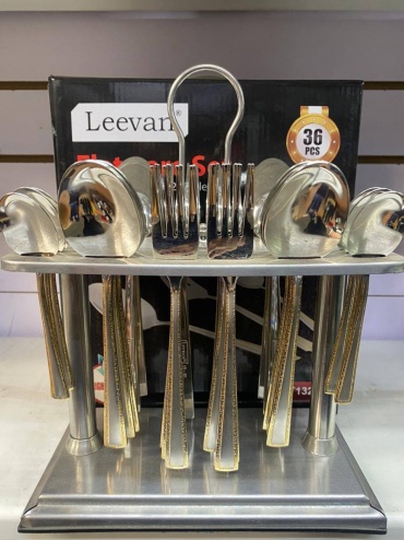 Набор столовых приборов Leevan 36 шт, серебристый 54425225