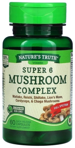 Nature's Truth Super 6 Mushroom Complex, 60 капсул