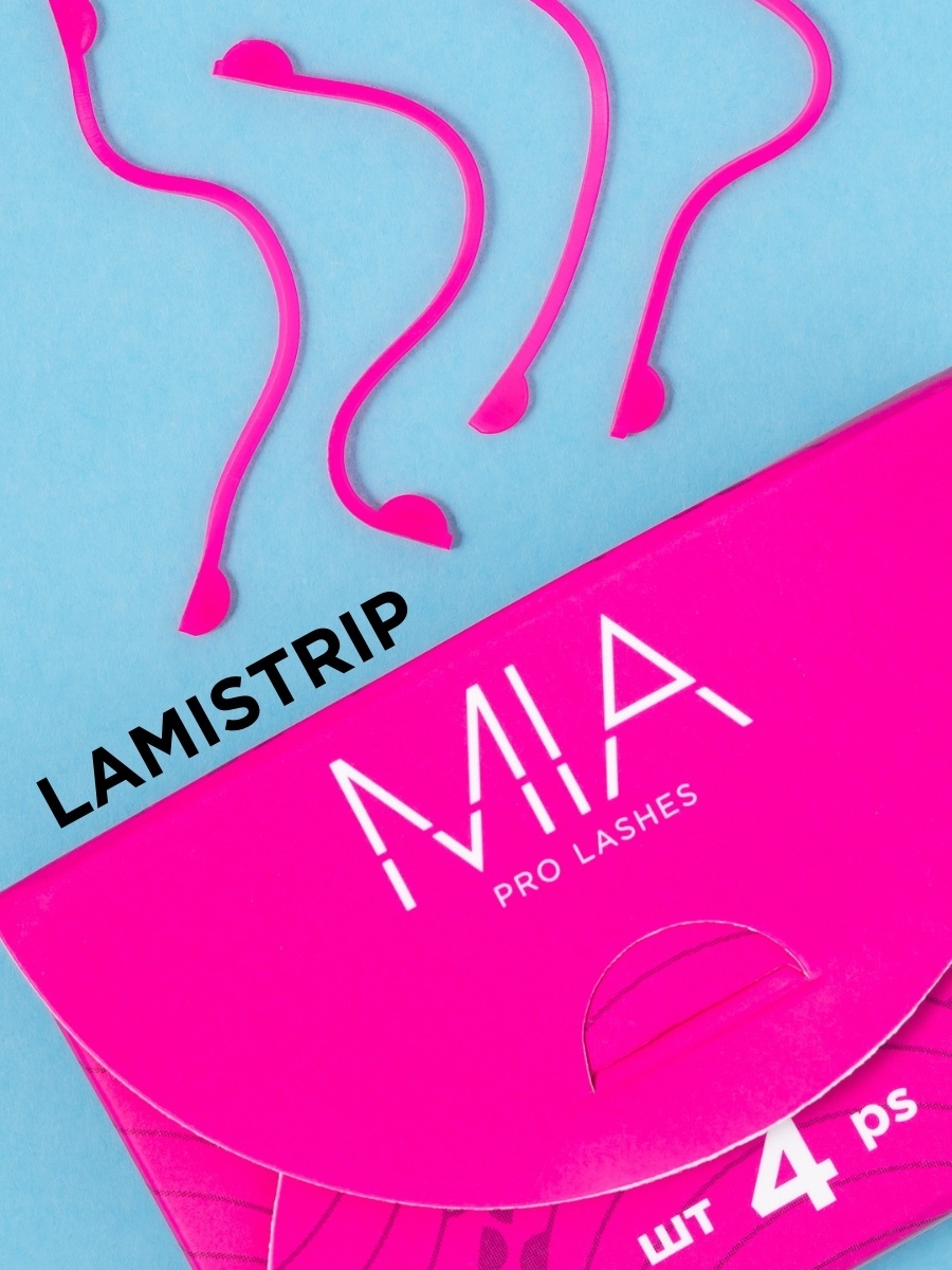 MIA PRO LASHES розовый Lamistrip трафарет для ламинирования 4 шт