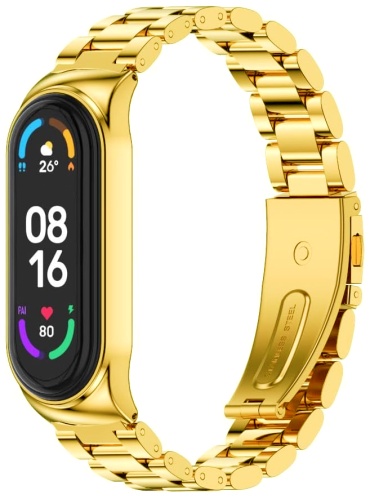 Ремешок MindStore для Xiaomi Mi Band 3, Mi Band 4, Mi Band 5, Mi Band 6 золотистый