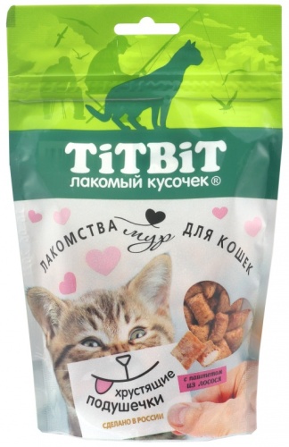 TiTBiT 022139 Хрустящие подушечки с паштетом из лосося 100 г 1 шт