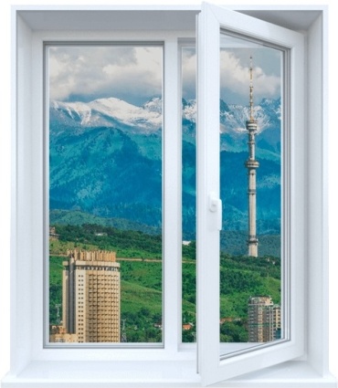 Пластиковое окно Aspan Profile трехстворчатое 150x130 см, тип открывания поворотный