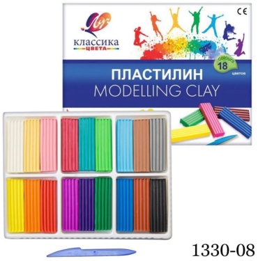 Пластилин Луч 1330-08 18 цветов