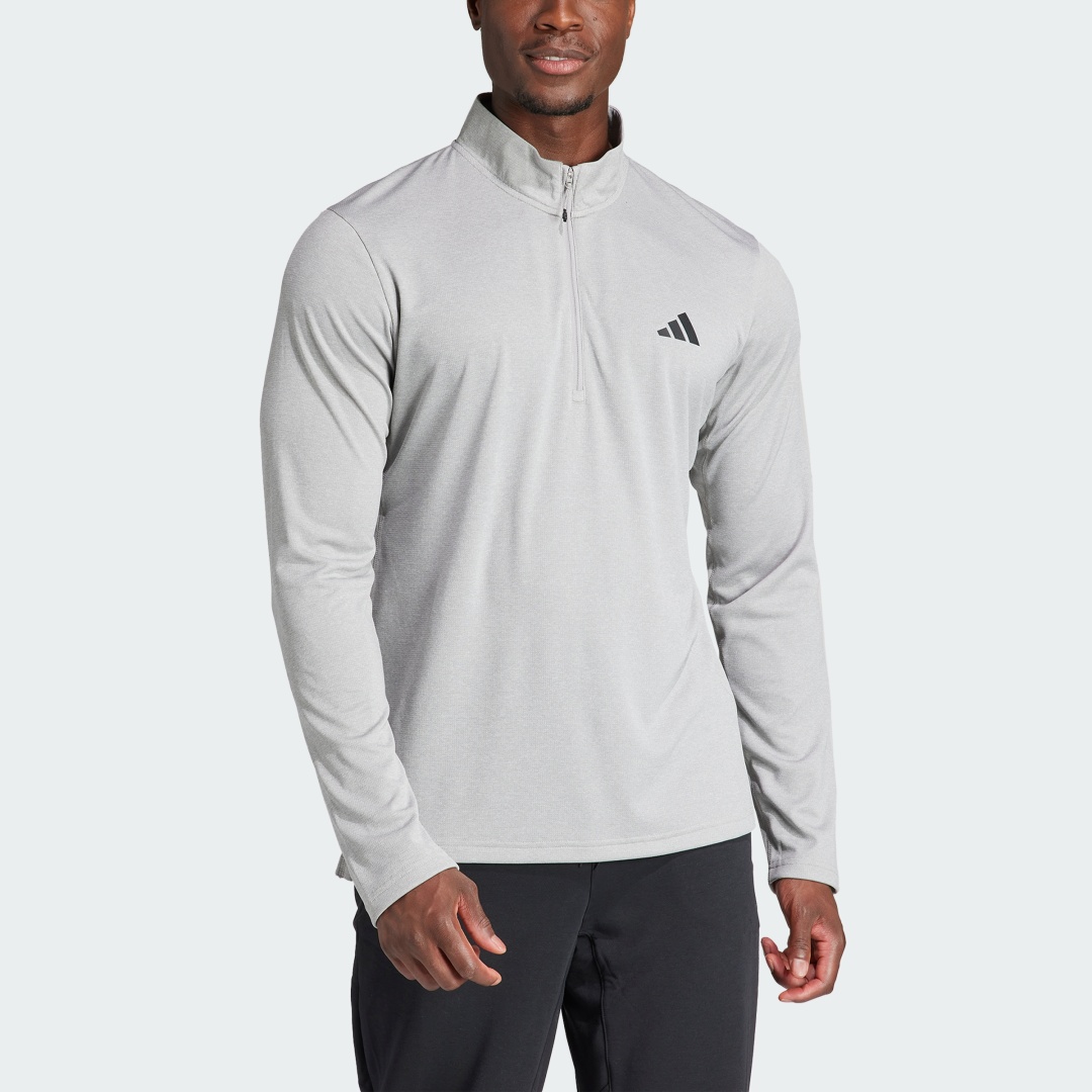 Свитшот adidas TR-ES 1I4ZIP серый