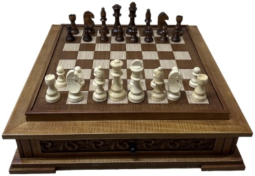 Нарды и шашки 3 в 1, шахматы Helena Wood Art дерево 52x52 см
