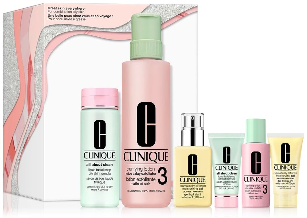 Clinique Great Skin Everywhere набор по уходу за лицом для женщин