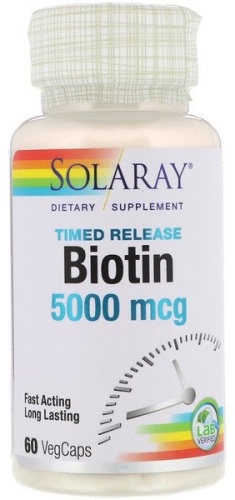 Solaray БАД Biotin 5000 mcg 60 капсул