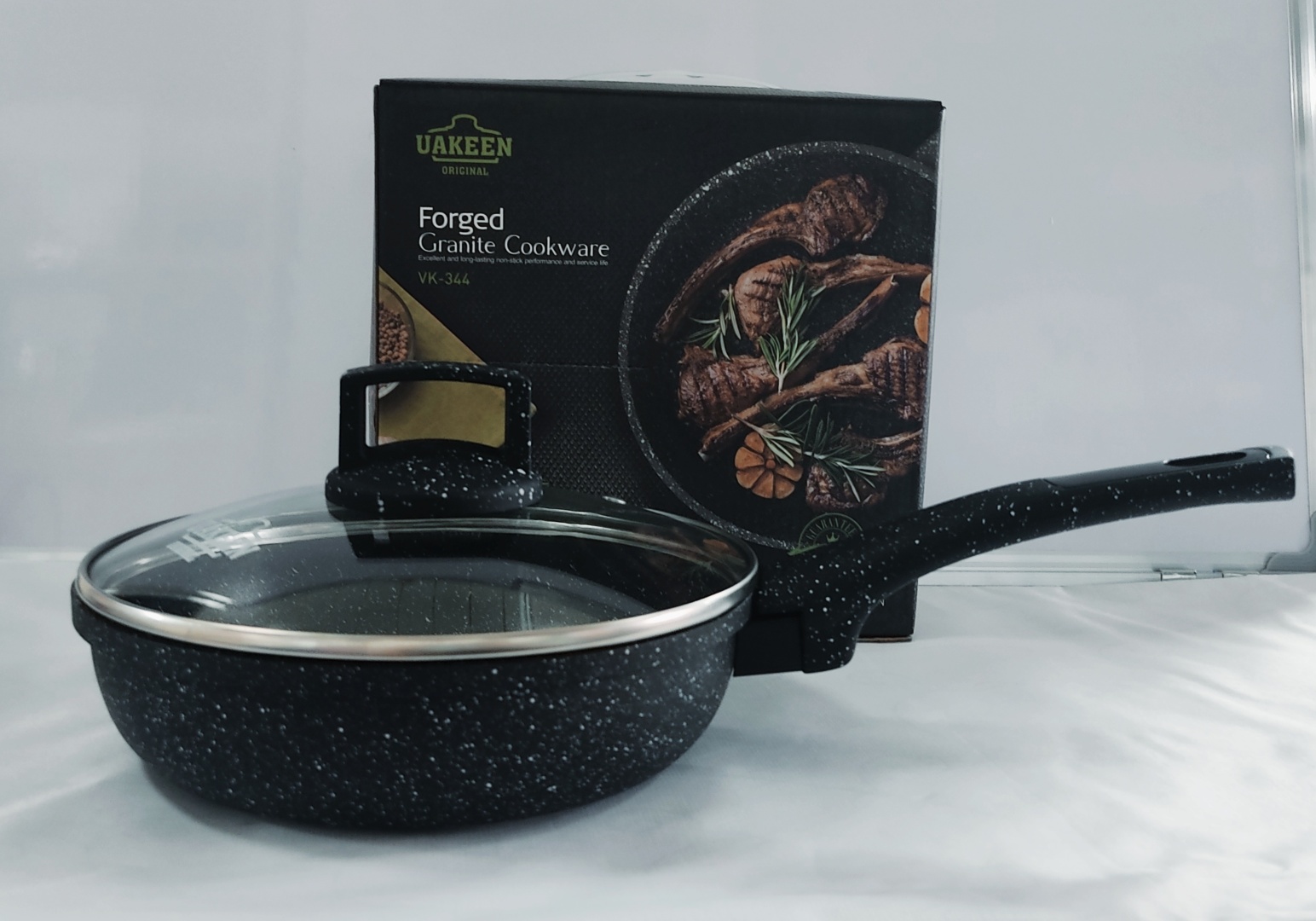 Купить Сковорода универсальная Uakeen VK-345 22 см, алюминий в Алматы ...