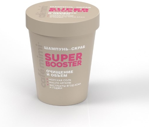 Cafe Mimi Super Booster Очищение и Объем скраб-шампунь для кожи головы 310 мл