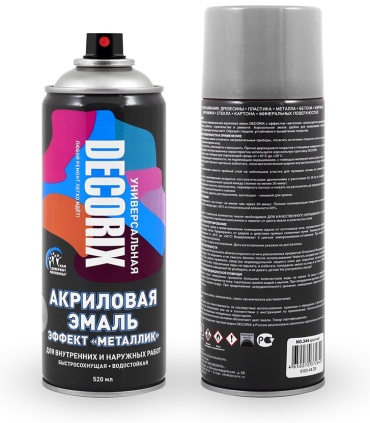 DECORIX эмаль 0103-06 DX серебристый 520 мл