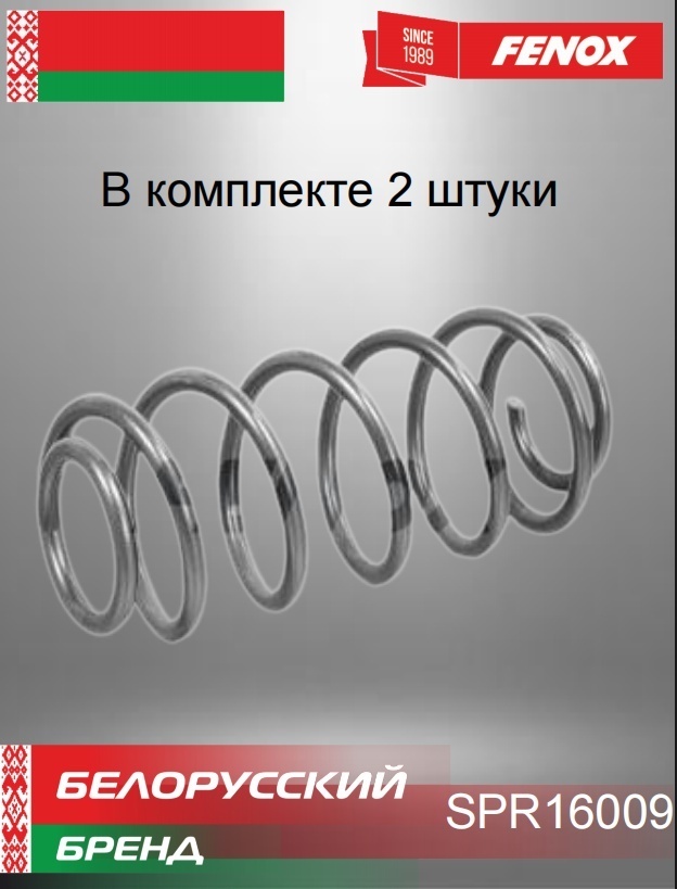 FENOX пружина задней подвески SPR16009