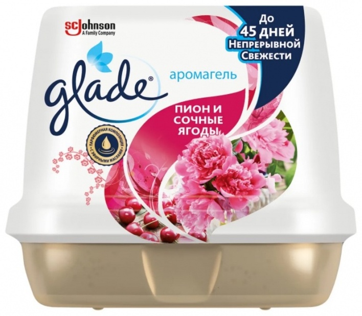 Купить Glade аромагель Пион и сочные ягоды для ванной и туалетной ...