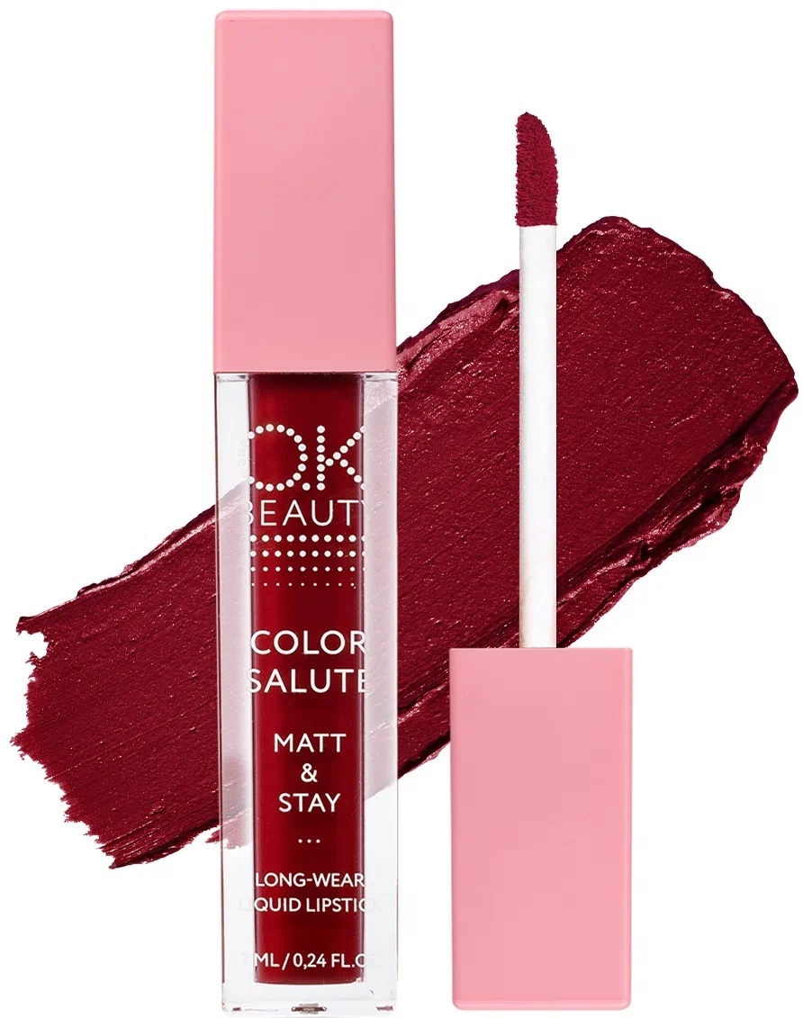 OK BEAUTY Color Salute Matt & Stay жидкая помада Dita