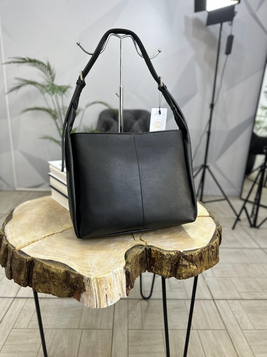 Купить Сумка хобо Genuine Leather 2200000000528 натуральная кожа черный ...
