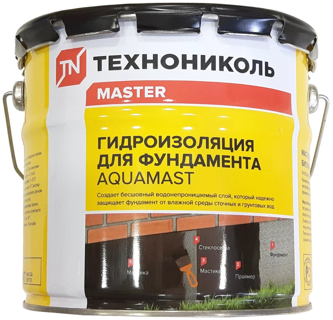 Купить Мастика ТЕХНОНИКОЛЬ гидроизоляция для фундамента Aquamast, 24 кг ...